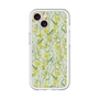 スリムプロテクションプレミアムケース with MagSafe［ 日比谷花壇 - DelicateGeometry - ライトグリーン ］