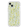 スリムプロテクションプレミアムケース with MagSafe［ 日比谷花壇 - DelicateGeometry - ライトグリーン ］