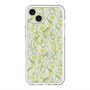 スリムプロテクションプレミアムケース with MagSafe［ 日比谷花壇 - DelicateGeometry - ライトグリーン ］
