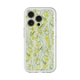 スリムプロテクションプレミアムケース with MagSafe［ 日比谷花壇 - DelicateGeometry - ライトグリーン ］