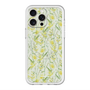 スリムプロテクションプレミアムケース with MagSafe［ 日比谷花壇 - DelicateGeometry - ライトグリーン ］