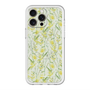 スリムプロテクションプレミアムケース with MagSafe［ 日比谷花壇 - DelicateGeometry - ライトグリーン ］