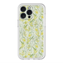 スリムプロテクションプレミアムケース with MagSafe［ 日比谷花壇 - DelicateGeometry - ライトグリーン ］
