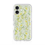 スリムプロテクションプレミアムケース with MagSafe［ 日比谷花壇 - DelicateGeometry - ライトグリーン ］
