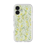 スリムプロテクションプレミアムケース with MagSafe［ 日比谷花壇 - DelicateGeometry - ライトグリーン ］