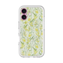スリムプロテクションプレミアムケース with MagSafe［ 日比谷花壇 - DelicateGeometry - ライトグリーン ］