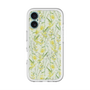 スリムプロテクションプレミアムケース with MagSafe［ 日比谷花壇 - DelicateGeometry - ライトグリーン ］
