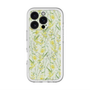 スリムプロテクションプレミアムケース with MagSafe［ 日比谷花壇 - DelicateGeometry - ライトグリーン ］