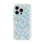 スリムプロテクションプレミアムケース with MagSafe［ 日比谷花壇 - DelicateGeometry - ライトブルー ］