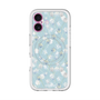 スリムプロテクションプレミアムケース with MagSafe［ 日比谷花壇 - DelicateGeometry - ライトブルー ］