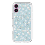 スリムプロテクションプレミアムケース with MagSafe［ 日比谷花壇 - DelicateGeometry - ライトブルー ］