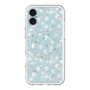 スリムプロテクションプレミアムケース with MagSafe［ 日比谷花壇 - DelicateGeometry - ライトブルー ］