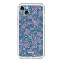 スリムプロテクションプレミアムケース with MagSafe［ 日比谷花壇 - FloralSymphony - ネイビー ］