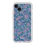 スリムプロテクションプレミアムケース with MagSafe［ 日比谷花壇 - FloralSymphony - ネイビー ］