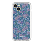 スリムプロテクションプレミアムケース with MagSafe［ 日比谷花壇 - FloralSymphony - ネイビー ］