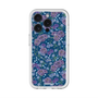 スリムプロテクションプレミアムケース with MagSafe［ 日比谷花壇 - FloralSymphony - ネイビー ］