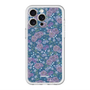 スリムプロテクションプレミアムケース with MagSafe［ 日比谷花壇 - FloralSymphony - ネイビー ］