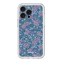 スリムプロテクションプレミアムケース with MagSafe［ 日比谷花壇 - FloralSymphony - ネイビー ］