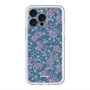 スリムプロテクションプレミアムケース with MagSafe［ 日比谷花壇 - FloralSymphony - ネイビー ］