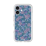スリムプロテクションプレミアムケース with MagSafe［ 日比谷花壇 - FloralSymphony - ネイビー ］