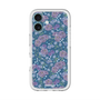 スリムプロテクションプレミアムケース with MagSafe［ 日比谷花壇 - FloralSymphony - ネイビー ］