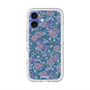 スリムプロテクションプレミアムケース with MagSafe［ 日比谷花壇 - FloralSymphony - ネイビー ］