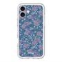 スリムプロテクションプレミアムケース with MagSafe［ 日比谷花壇 - FloralSymphony - ネイビー ］