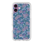 スリムプロテクションプレミアムケース with MagSafe［ 日比谷花壇 - FloralSymphony - ネイビー ］