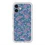 スリムプロテクションプレミアムケース with MagSafe［ 日比谷花壇 - FloralSymphony - ネイビー ］