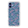 スリムプロテクションプレミアムケース with MagSafe［ 日比谷花壇 - FloralSymphony - ネイビー ］