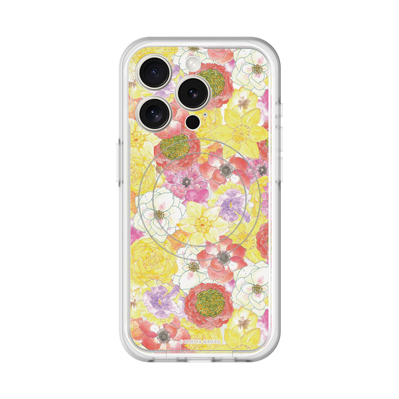 スリムプロテクションプレミアムケース with MagSafe［ 日比谷花壇 - HarmonyinBloom - イエロー ］