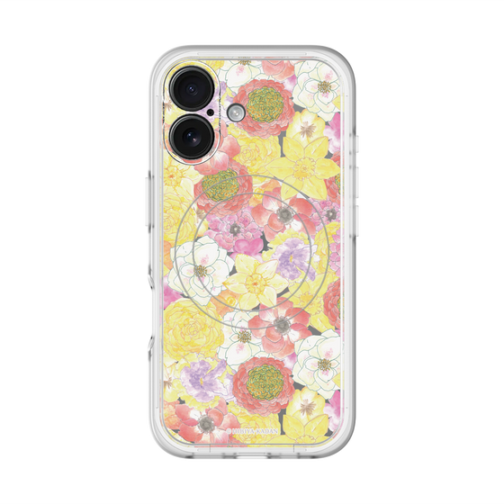 スリムプロテクションプレミアムケース with MagSafe［ 日比谷花壇 - HarmonyinBloom - イエロー ］