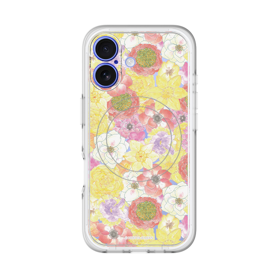 スリムプロテクションプレミアムケース with MagSafe［ 日比谷花壇 - HarmonyinBloom - イエロー ］