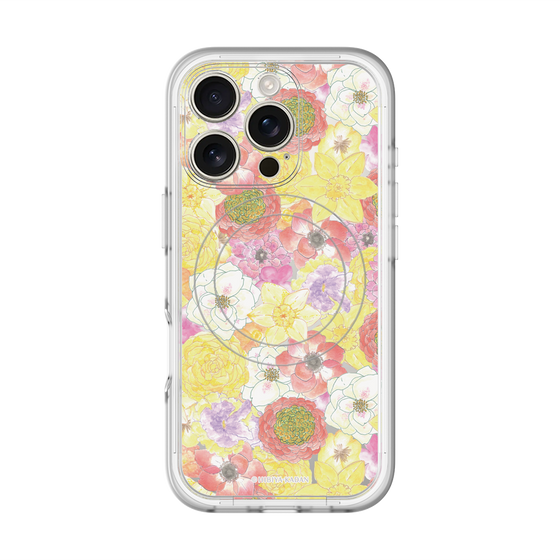 スリムプロテクションプレミアムケース with MagSafe［ 日比谷花壇 - HarmonyinBloom - イエロー ］