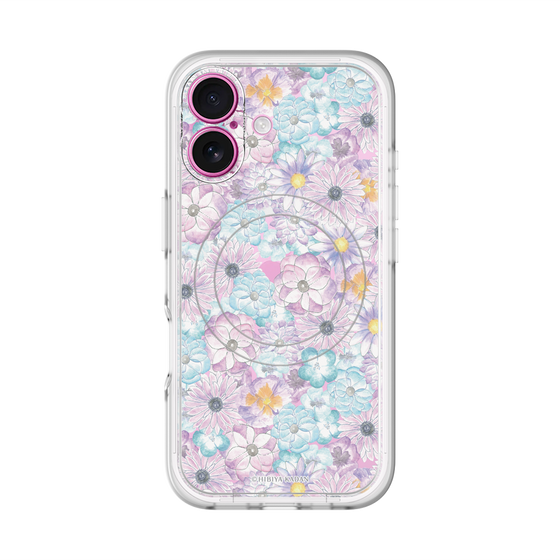 スリムプロテクションプレミアムケース with MagSafe［ 日比谷花壇 - HarmonyinBloom - パープル ］