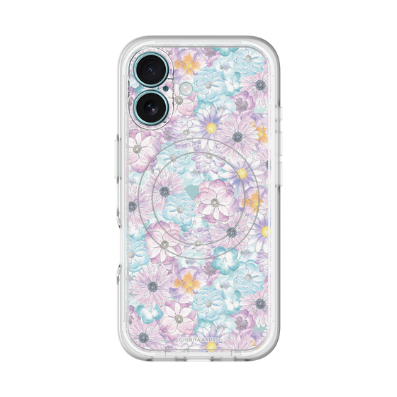 スリムプロテクションプレミアムケース with MagSafe［ 日比谷花壇 - HarmonyinBloom - パープル ］