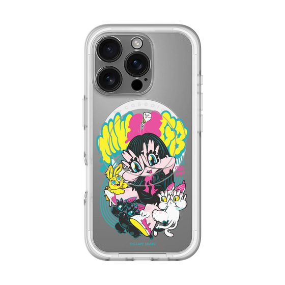 スリムプロテクションプレミアムケース with MagSafe［ GRAPE BRAIN×MIW - グラフィック - クリア ］