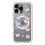 スリムプロテクションプレミアムケース with MagSafe［ クリアソン新宿 - くりあにゃん - 総柄 ］