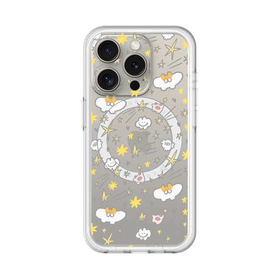 スリムプロテクションプレミアムケース with MagSafe［ もくもくちゃん - スター ］