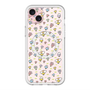 スリムプロテクションプレミアムケース with MagSafe［ もくもくちゃん - フラワー - お花畑 ］