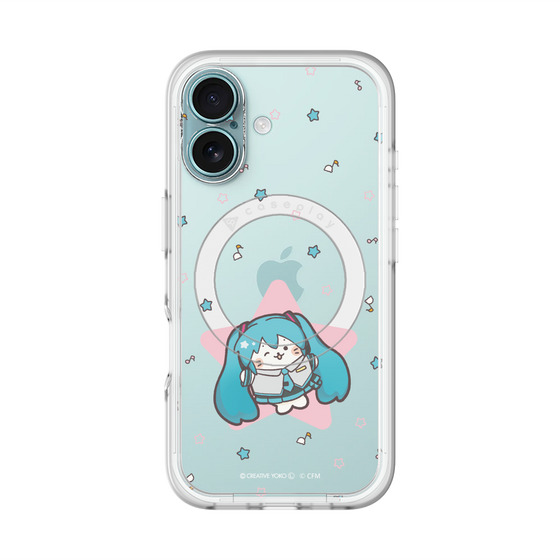 スリムプロテクションプレミアムケース with MagSafe［ しろたん×初音ミク - 初音ミク - しろたん変身 ］