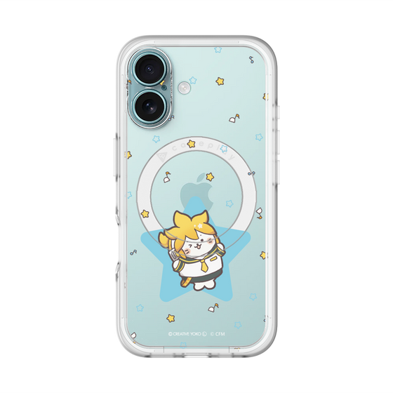 スリムプロテクションプレミアムケース with MagSafe［ しろたん×初音ミク - 鏡音レン - しろたん変身 ］