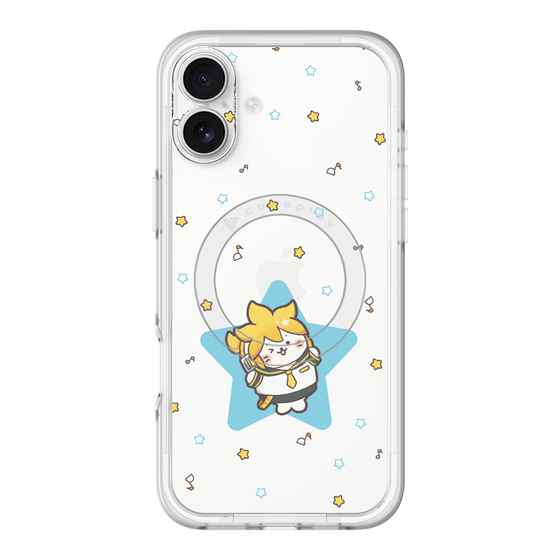 スリムプロテクションプレミアムケース with MagSafe［ しろたん×初音ミク - 鏡音レン - しろたん変身 ］