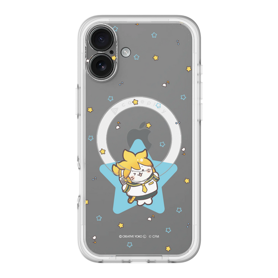 スリムプロテクションプレミアムケース with MagSafe［ しろたん×初音ミク - 鏡音レン - しろたん変身 ］