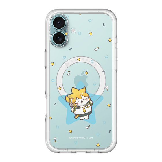 スリムプロテクションプレミアムケース with MagSafe［ しろたん×初音ミク - 鏡音レン - しろたん変身 ］