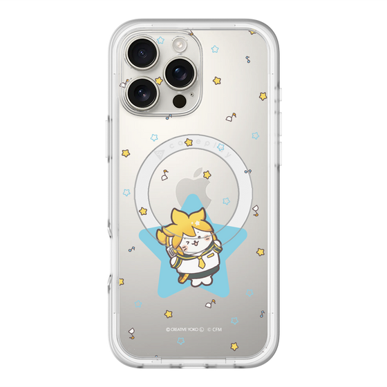 スリムプロテクションプレミアムケース with MagSafe［ しろたん×初音ミク - 鏡音レン - しろたん変身 ］