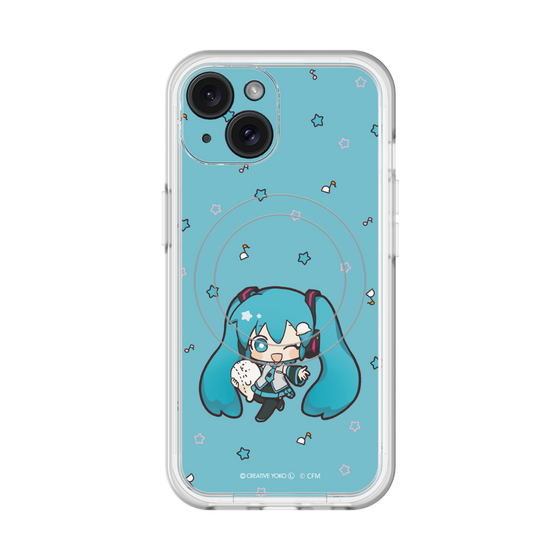 スリムプロテクションプレミアムケース with MagSafe［ しろたん×初音ミク - 初音ミク - しろたんと一緒 ］