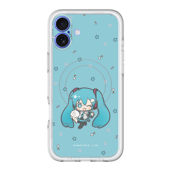 スリムプロテクションプレミアムケース with MagSafe［ しろたん×初音ミク - 初音ミク - しろたんと一緒 ］