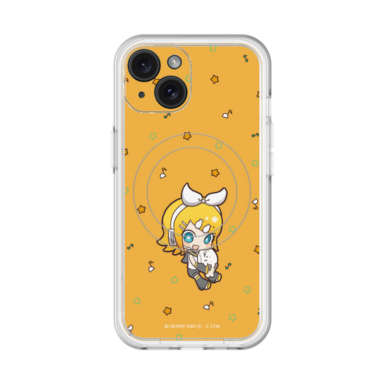 スリムプロテクションプレミアムケース with MagSafe［ しろたん×初音ミク - 鏡音リン - しろたんと一緒 ］