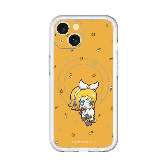 スリムプロテクションプレミアムケース with MagSafe［ しろたん×初音ミク - 鏡音リン - しろたんと一緒 ］